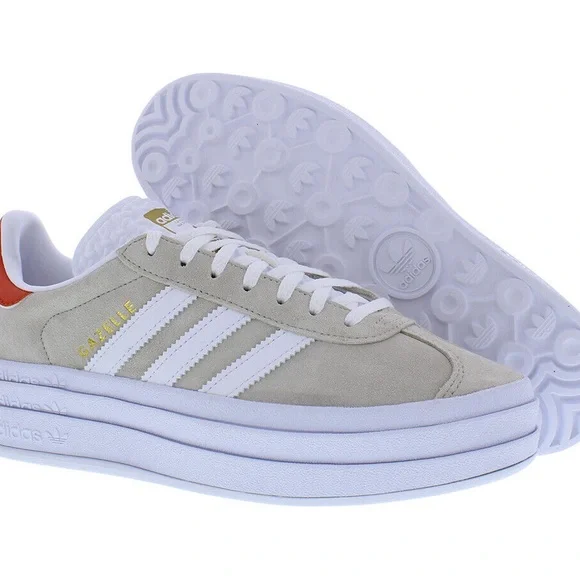 Adidas Gazelle Bold Women's Shoes Color: Khaki/White/Orange